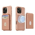 thumbnail image 1 of Allytechgroup Case for iPhone XR,Compatible with Magsafe [RFID Blocking] 2 in 1 Detachable PU Leather Magnetic Flip Wallet Stand Case with Credit Card Slots Holder Kickstand Shockproof Cover,Rosegold, 1 of 8
