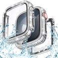 thumbnail image 1 of Allytechgroup Case for iWatch Series 6/5/4/SE 40mm with Screen Protection, Bling Sparkly Diamond Rhinestones Compatible with MagSafe Shockproof Full Body Cover for Women Girls, Silver, 1 of 6