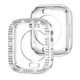 thumbnail image 1 of Allytechgroup Case for iWatch Series 6/5/4/SE 44mm, Bling Sparkly Diamond Rhinestones Support Wireless Charging No Screen Protective Heavy Duty Protection for Apple Watch Series 6/5/4/SE 44mm, Clear, 1 of 6