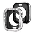thumbnail image 1 of Allytechgroup Case for iWatch Series 6/5/4/SE 44mm, Bling Sparkly Diamond Rhinestones Support Wireless Charging No Screen Protective Heavy Duty Protection for Apple Watch Series 6/5/4/SE 44mm, Silver, 1 of 6