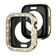 thumbnail image 1 of Allytechgroup Case for iWatch Series 9/8/7 41mm, Bling Sparkly Diamond Rhinestones Support Wireless Charging No Screen Protective Heavy Duty Protection for Apple Watch Series 9/8/7 41mm, Gold, 1 of 6