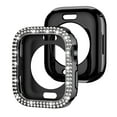 thumbnail image 1 of Allytechgroup Case for iWatch Series 9/8/7 41mm, Bling Sparkly Diamond Rhinestones Support Wireless Charging No Screen Protective Heavy Duty Protection for Apple Watch Series 9/8/7 41mm, Black, 1 of 6