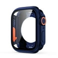 thumbnail image 1 of Allytechgroup Case for iWatch Series 9/8/7 45mm, Build-in Tempered Glass Screen Protector Rugged Support Wireless Charging Shockproof Dustproof Full Body Protective Case for Women Men, Blue, 1 of 8