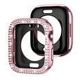 thumbnail image 1 of Allytechgroup Case for iWatch Series 10 42mm, Bling Sparkly Diamond Rhinestones Support Wireless Charging No Screen Protective Heavy Duty Protection for Apple Watch Series 10 42mm, Pink, 1 of 6