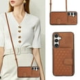 thumbnail image 1 of Allytechgroup Cell Phone Bag Case for Galaxy S23 FE, Premium PU Leather Cards Holder Magnetic Closure Shockproof Back Cover Crossbody Lanyard Wallet Case for Samsung Galaxy S23 FE, Brown, 1 of 6