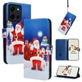 thumbnail image 1 of Allytechgroup Christmas Series Case for Motorola Edge (2025), Stylish Pattern PU Leather TPU Interior Flip Wallet Cards Slots Cash Pocket Hand Wrist Shockproof Phone Cover for Women Men, D, 1 of 9