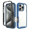 thumbnail image 1 of Allytechgroup Clear Back Case for Apple iPhone 16 Pro Max, Not-Yellow Rugged PC TPU Hybrid Bumper Shockproof Protective Phone Case for iPhone 16 Pro Max, Darkblue, 1 of 5