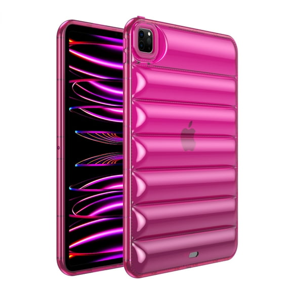 Allytechgroup Clear Case for Apple iPad Air 13" 2025/2024, iPad Pro 12.9" 2021/2020/2018/2022 Case, Flexible TPU Anti-Scratch Bumper Rugged Shockproof Protective Transparent Tablet Cover,Rose