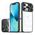 thumbnail image 1 of Allytechgroup Clear Case for Apple iPhone 11 Pro Max, with Tempered Glass Screen Protector & Lens Protector Anti-Yellow Shockproof Rugged Hybrid Phone Case for iPhone 11 Pro Max, Black, 1 of 7