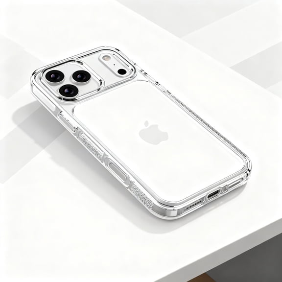 Allytechgroup Clear Case for Apple iPhone 17 Pro, Crystal Transparent Drop Protection Anti-Scratch Not-Yellowing Hybrid TPU PC Bumper Rugged Phone Cover Case for iPhone 17 Pro, White