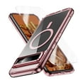 thumbnail image 1 of Allytechgroup Clear Case for Google Pixel 8 Pro, [With Screen Protector] Not Yellowing Shockproof Wirless Charging Anti-Scratch Bumper Magsafe Compatible Phone Case for Google Pixel 8 Pro, Pink, 1 of 8
