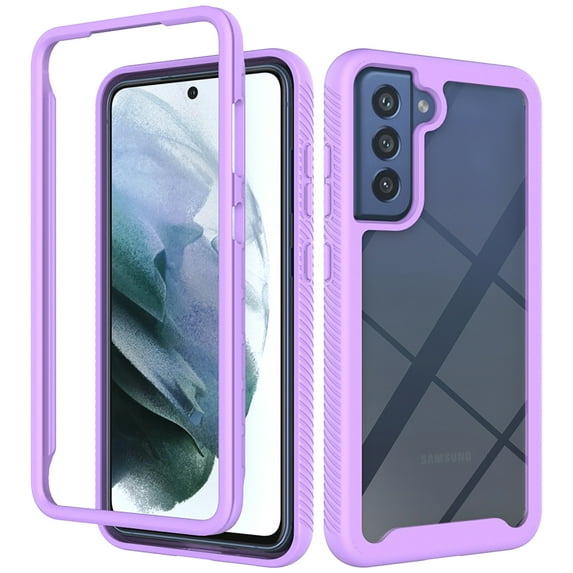 Allytechgroup Clear Case for Samsung Galaxy A15, Hybrid Rugged TPU PC Back Cover Minimalist Anti-Scratch Anti-Yellow Shockproof Protective Phone Case Cover for Samsung Galaxy A15, Purple