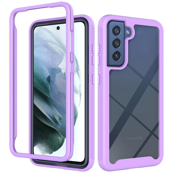 Allytechgroup Clear Case for Samsung Galaxy A15, Hybrid Rugged TPU PC Back Cover Minimalist Anti-Scratch Anti-Yellow Shockproof Protective Phone Case Cover for Samsung Galaxy A15, Purple