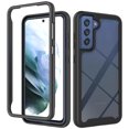thumbnail image 1 of Allytechgroup Clear Case for Samsung Galaxy S21 FE, Hybrid Rugged TPU PC Back Cover Minimalist Anti-Scratch Anti-Yellow Shockproof Phone Case Cover for Galaxy S21 FE, Black, 1 of 7