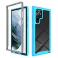thumbnail image 1 of Allytechgroup Clear Case for Samsung Galaxy S22 Ultra, Hybrid Rugged TPU PC Back Cover Minimalist Anti-Scratch Anti-Yellow Shockproof Phone Case Cover for Galaxy S22 Ultra, Blue, 1 of 6