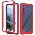thumbnail image 1 of Allytechgroup Shockproof Clear Case Cell Phone Case for Samsung Galaxy S23 FE, Red, 1 of 7