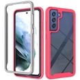 thumbnail image 1 of Allytechgroup Rugged Clear Case Cell Phone Case for Samsung Galaxy S23 Plus, Pink, 1 of 7