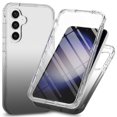 thumbnail image 1 of Allytechgroup Clear Case for Samsung Galaxy S25 Plus, Built-in Screen Protector Hard PC Shockproof Anti-Scratch Full Body Protection No Yellowing Ultra Slim Case for Women Men, Black, 1 of 5