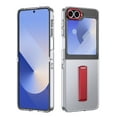 thumbnail image 1 of Allytechgroup Clear Case for Samsung Galaxy Z Flip 6/ Flip 7 FE, with Build in Screen Protector Anti-Scratch Full Body Shockproof Not-Yellowing Kickstand Phone Cover for Galaxy Z Flip 7 FE/6,Red, 1 of 9