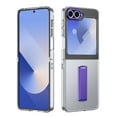 thumbnail image 1 of Allytechgroup Clear Case for Samsung Galaxy Z Flip 7, with Build in Screen Protector Anti-Scratch Full Body Shockproof Not-Yellowing Kickstand Phone Case Cover for Galaxy Z Flip 7, Purple, 1 of 9