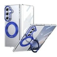 thumbnail image 1 of Allytechgroup Clear Case for Samsung Galaxy Z Fold 7 with Screen Protector, Rotating Kickstand Camera Lens Protective Anti-Scratch Wireless Charging Magnetic Cover for Galaxy Z Fold 7,Blue, 1 of 9