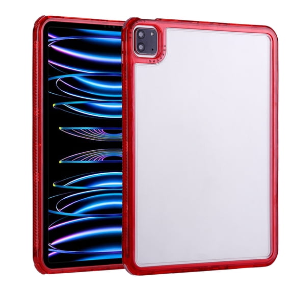 Allytechgroup Clear Case for iPad 9.7 2018/2017, Slim Lightweight Hard PC Case Anti Yellowing Full Body Protection Shockproof and Anti-Scratch for iPad 9.7 2017/2018 (ipad 5&6), Red