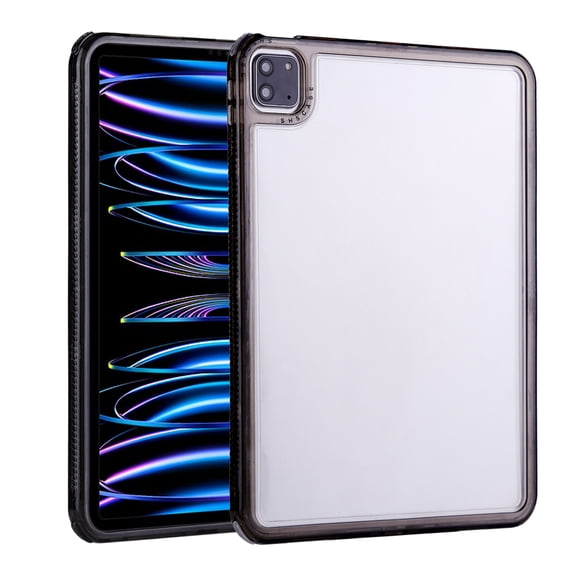Allytechgroup Clear Case for iPad Pro 11 Inch (2022/2021/2020/2018), iPad Air 5/4 (10.9-Inch), Slim Lightweight Hard PC Case Anti Yellowing Full Body Protection Shockproof and Anti-Scratch, Black
