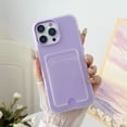 thumbnail image 1 of Allytechgroup Clear Case for iPhone 12 Pro / 12 6.1", Built-in Credit Card Slot Slim Hard PC Soft TPU Anti-Yellowing Rugged Heavy Duty Durable Cover Case Shockproof for iPhone 12 Pro / 12 6.1", C, 1 of 9