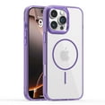 thumbnail image 1 of Allytechgroup Clear Case for iPhone 14 Plus, Compatible with Magsafe & Car Magnetic Bracket Anti Yellowing Shockproof and Anti-Scratch Protective Back Cover for Apple iPhone 14 Plus, Purple, 1 of 9