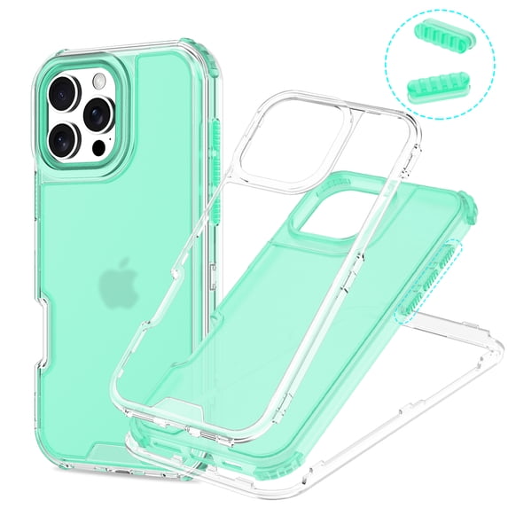 Allytechgroup Clear Case for iPhone 14 Plus, Hard PC Soft TPU Slim Lightweight Anti-yellowing Precise Cut-Outs Shockproof Protective Back Cover for iPhone 14 Plus, Mint