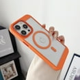 thumbnail image 1 of Allytechgroup Clear Case for iPhone 16 Plus, Compatible with Magsafe Support Wireless Charging Not Yellowing Slim Phone Case Shockproof Protective Bumper for Apple iPhone 16 Plus, Orange, 1 of 12