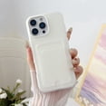 thumbnail image 1 of Allytechgroup Credit Card Slot, Shockproof Slim Back Cover Cell Phone Case for Apple iPhone 16 Pro, Clear, 1 of 9