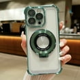 thumbnail image 1 of Allytechgroup Clear Case for iPhone 16 Pro, Ultra Thin Lightweight [Compatible with MagSafe] Case with Kickstand for Women Girls, Lens Protector Shockproof Shell for iPhone 16 Pro - Green, 1 of 11