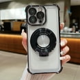 thumbnail image 1 of Allytechgroup Clear Case for iPhone 16 Pro, Ultra Thin Lightweight [Compatible with MagSafe] Case with Kickstand for Women Girls, Lens Protector Shockproof Shell for iPhone 16 Pro - Black, 1 of 11