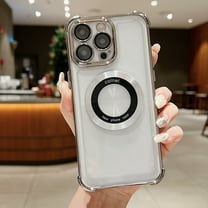 Allytechgroup Clear Case for iPhone 17 Pro Max, Ultra Slim Lightweight Magnetic [Compatible with MagSafe] Case with Lens Protector, Four Corners Anti-Fall Non-Slip Protective Fashion Case, Gray