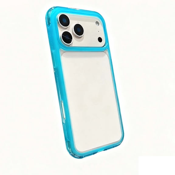 Allytechgroup Clear Case for iPhone 17 Pro, Not-Yellowing Anti-Scratch Shockproof Non-Slip Transparent Slim Fit Shell Support Wireless Charging Phone Case Cover for iPhone 17 Pro, Blue
