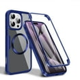 thumbnail image 1 of Allytechgroup Clear Magnetic Case for Apple iPhone 11 with Build in Screen Protector, Anti-Yellow Bumper Shockproof Transparent Back Cover for iPhone 11, Blue, 1 of 9