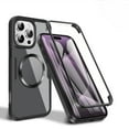 thumbnail image 1 of Allytechgroup Clear Magnetic Case for Apple iPhone 13 Pro with Build in Screen Protector, Anti-Yellow Bumper Shockproof Transparent Back Cover for iPhone 13 Pro, Black, 1 of 9