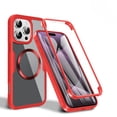 thumbnail image 1 of Allytechgroup Clear Magnetic Case for Apple iPhone 13 Pro with Build in Screen Protector, Anti-Yellow Bumper Shockproof Transparent Back Cover for iPhone 13 Pro, Red, 1 of 9