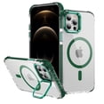 thumbnail image 1 of Allytechgroup Clear Magnetic Case for Apple iPhone 13 Pro, Camera Lens Kickstand Compatible with Magsafe Slim Fit Drop Protection Shockproof Back Case Cover for iPhone 13 Pro, Green, 1 of 8
