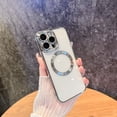 thumbnail image 1 of Allytechgroup Clear Magnetic Case for Apple iPhone 16 Plus, Compatible with Magsafe Anti-Scratch Not-Yellowing Bumper Shockproof Slim Cover for iPhone 16 Plus, Silver, 1 of 6