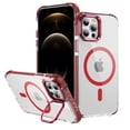 thumbnail image 1 of Allytechgroup Clear Magnetic Case for Apple iPhone 16 Pro Max, Camera Lens Kickstand Compatible with Magsafe Slim Fit Drop Protection Shockproof Back Case Cover for iPhone 16 Pro Max, Red, 1 of 8