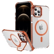 Allytechgroup Clear Magnetic Case for Apple iPhone 16 Pro Max, Camera Lens Kickstand Compatible with Magsafe Slim Fit Dr