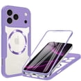 thumbnail image 1 of Allytechgroup Shock-Absorbent Hard Shell Rugged Cell Phone Case with 1 Phone Case for Apple iPhone 17, Purple, 1 of 9