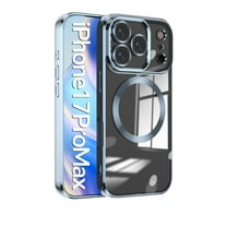 Allytechgroup Clear Magnetic Case for Apple iPhone 17 Pro Max, Compatible with Magsafe Anti-Scratch Not-Yellowing Bumper Shockproof Slim Cover for iPhone 17 Pro Max, Blue