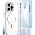 thumbnail image 1 of Allytechgroup Clear Magnetic Case Cover for Apple iPhone 14/13, Magsafe Compatible Crystal Clear Anti-Yellow Shockproof Bumper Wireless Charging Back Phone Case for Apple iPhone 14, White, 1 of 8