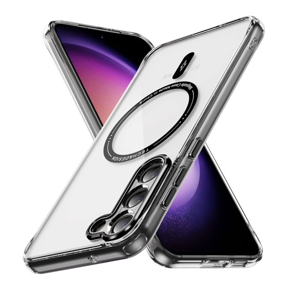 Allytechgroup Clear Magnetic Magsafe Protective Cell Phone Case for Samsung Galaxy S25+, Black