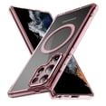 thumbnail image 1 of Allytechgroup Clear Magnetic Phone Case for Galaxy  S25 Ultra, Ultra-Slim and Durable Protective Cover, Case Compatible with MagSafe, Clear Case Exclusively Designed for Samsung Galaxy S25 Ultra,Pink, 1 of 7