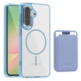 thumbnail image 1 of Allytechgroup Clear Magnetic Wallet Case for Samsung Galaxy A36 5G, Compatible with Magsafe Shockproof Transparent Back Cover with Slim Fit with Detachable Leather Card Holder, Blue, 1 of 6