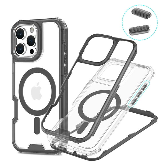 Allytechgroup Clear Phone Case for Apple iPhone 14 Pro Max, Shockproof TPU & PC iPhone 14 Pro Max Cover Anti-Scratch Transparent iPhone 14 Pro Max Case Compatible with MagSafe Accessories,Clearblack